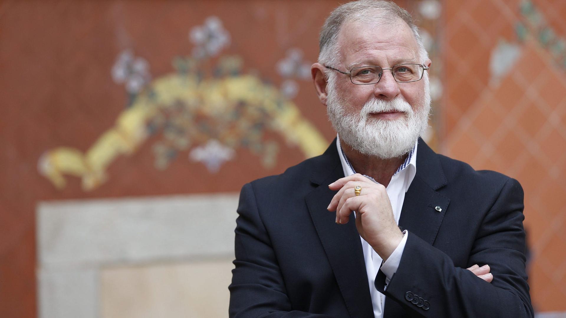 Buchautor Alberto Manguel beim Kosmopolis Festival in Barcelona, 2015 Buchautor Alberto Manguel beim Kosmopolis Festival in Barcelona, 2015