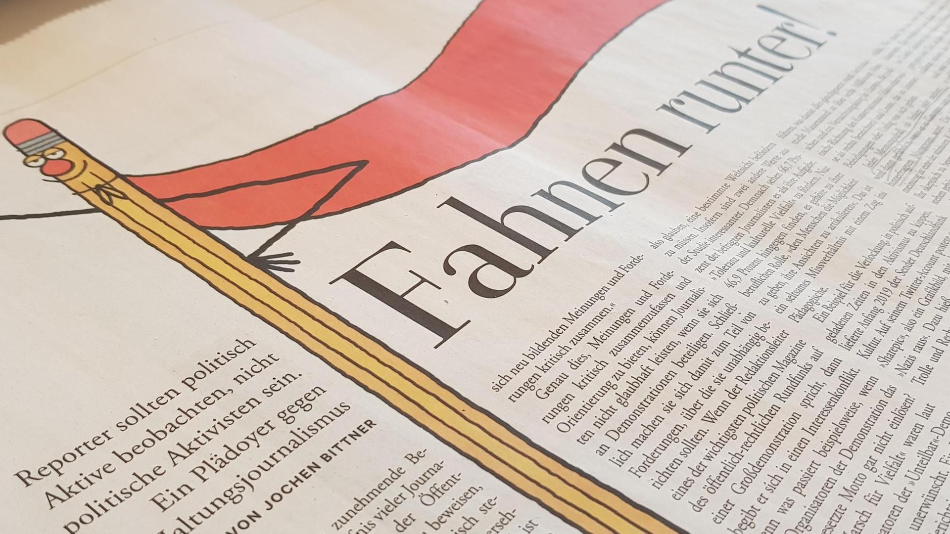 Der Teaser des Artikels "Fahnen runter" von Jochen Bittner in der "Zeit" Der Teaser des Artikels "Fahnen runter" von Jochen Bittner in der "Zeit"