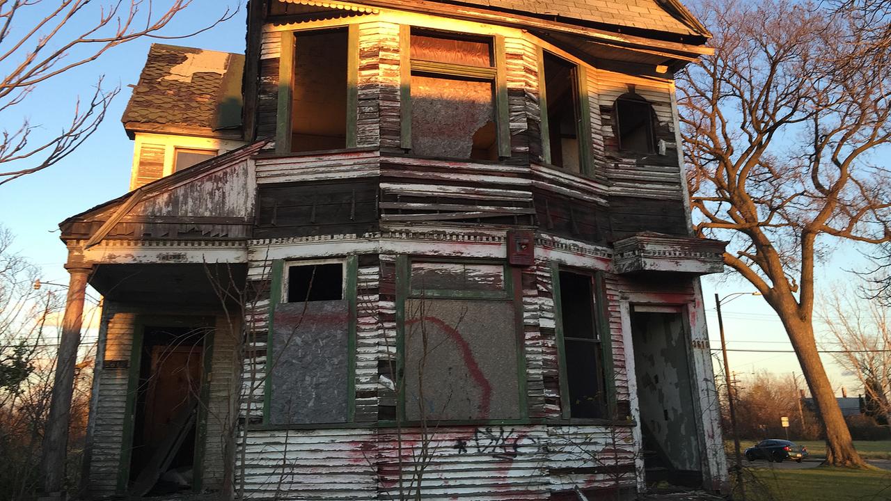 Verlassene Häuser in Detroit. Verlassene Häuser in Detroit.