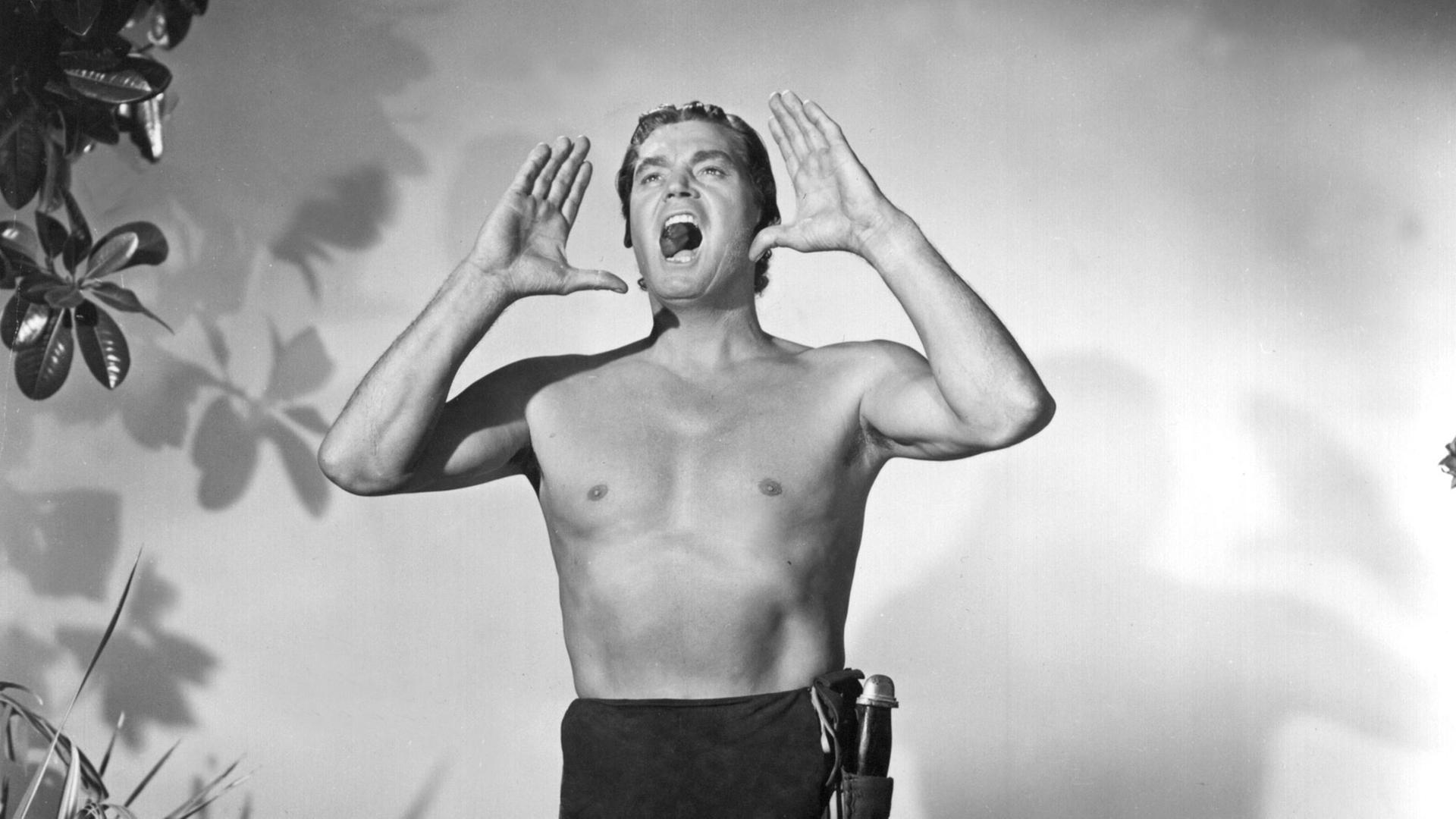 Der als Tarzan berühmt gewordene USA-Schauspieler Johnny Weissmuller Der als Tarzan berühmt gewordene USA-Schauspieler Johnny Weissmuller