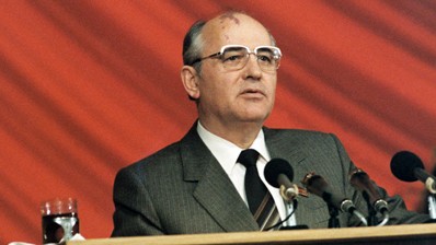 Der sowjetische Staats- und Parteichef Michail Gorbatschow im April 1986