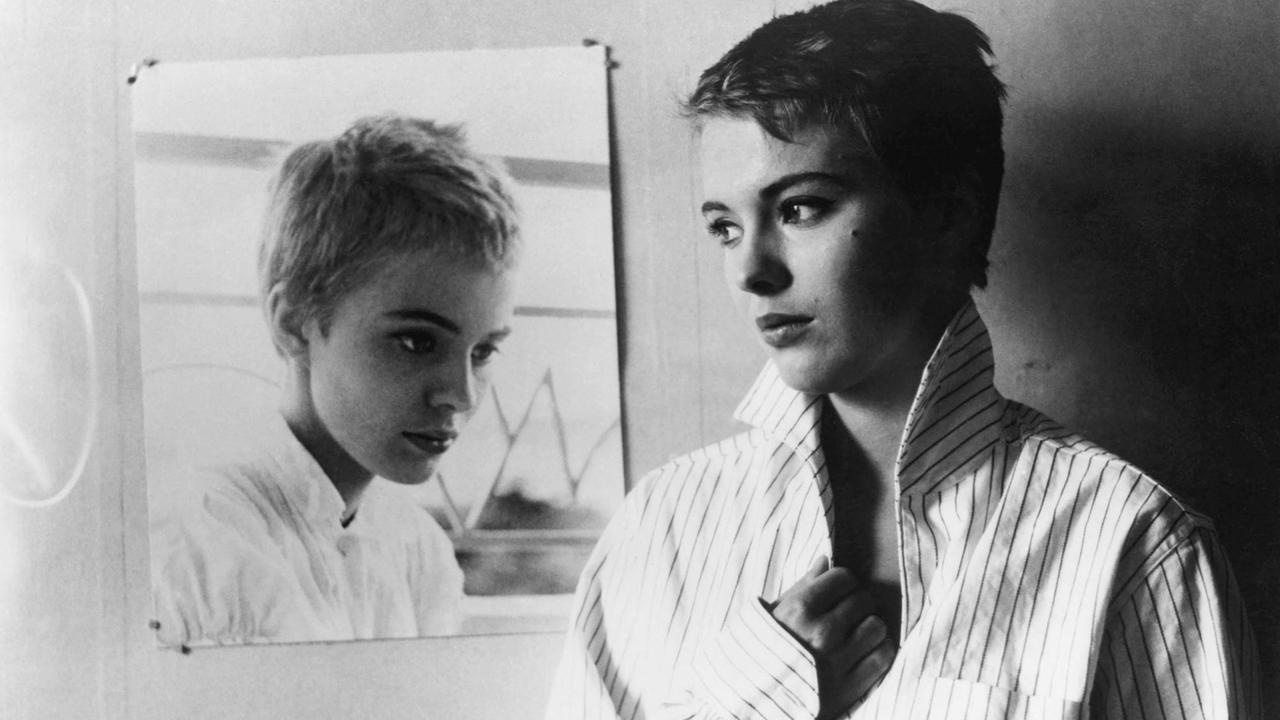 Jean Seberg am Set von "Außer Atem". Jean Seberg am Set von "Außer Atem".