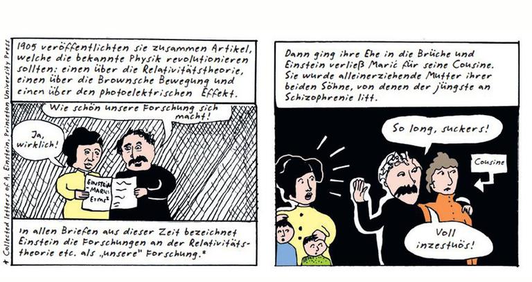 Liv Strömquist wirft in ihrem Comic "I'm every woman" einen kritischen Blick auf Albert Einstein.