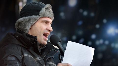 Fordert Bürgerwehren: Vitali Klitschko am 02.02.2014 in Kiew