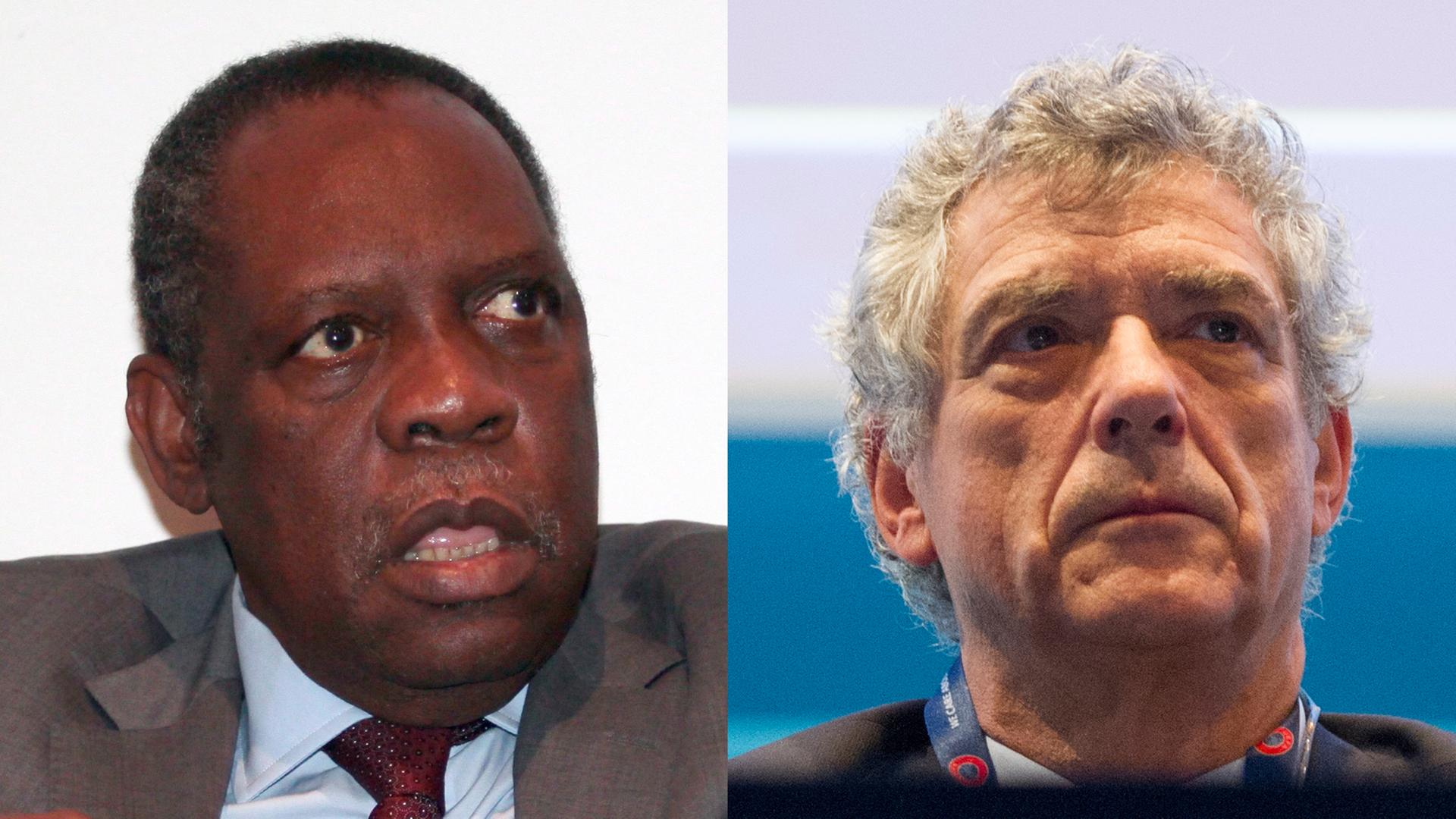 Die FIFA-Funktionäre Issa Hayatou (l.) und Angel Maria Villar Llona Die FIFA-Funktionäre Issa Hayatou (l.) und Angel Maria Villar Llona