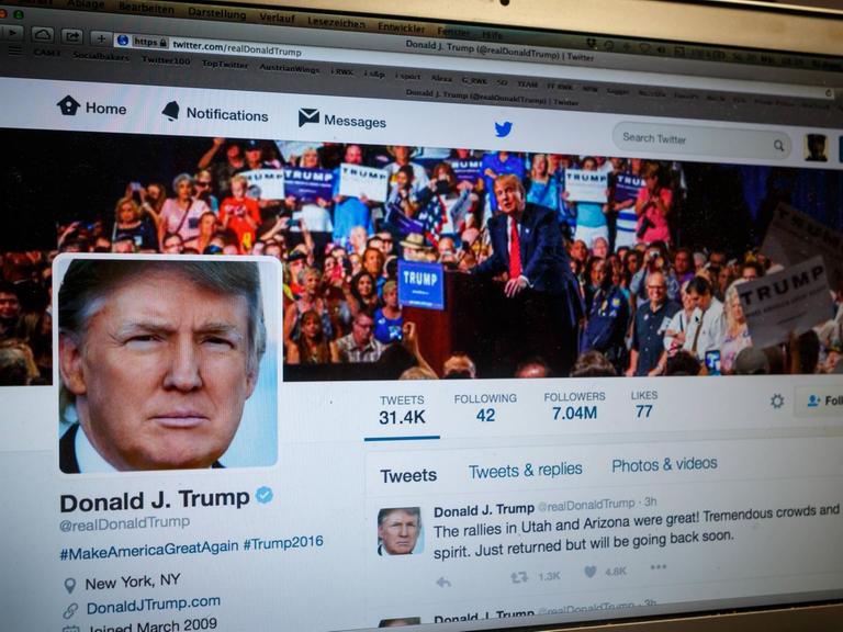 Einer Trump-Auftritte auf Twitter
