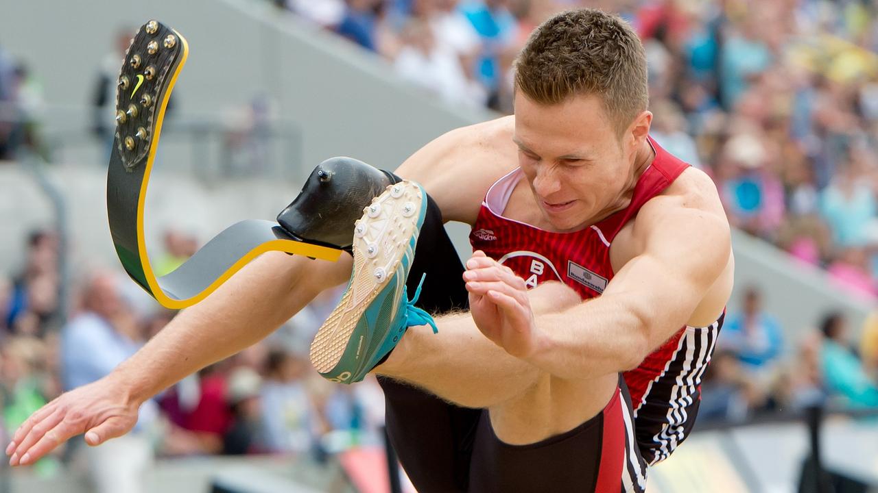 Markus Rehm beim Weitsprung. Markus Rehm beim Weitsprung.