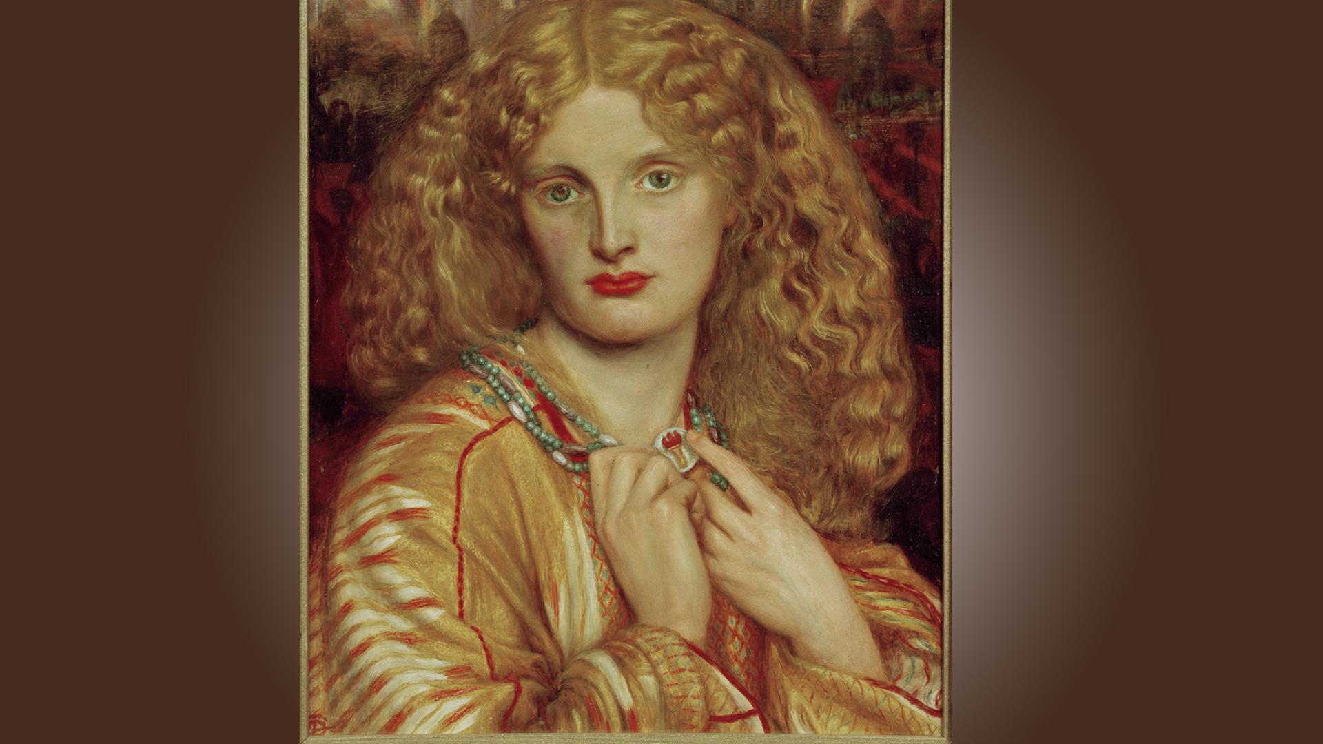 Helena von Troja - Ölgemälde von Dante Gabriel Rossetti (18281882) Helena von Troja - Ölgemälde von Dante Gabriel Rossetti (18281882)