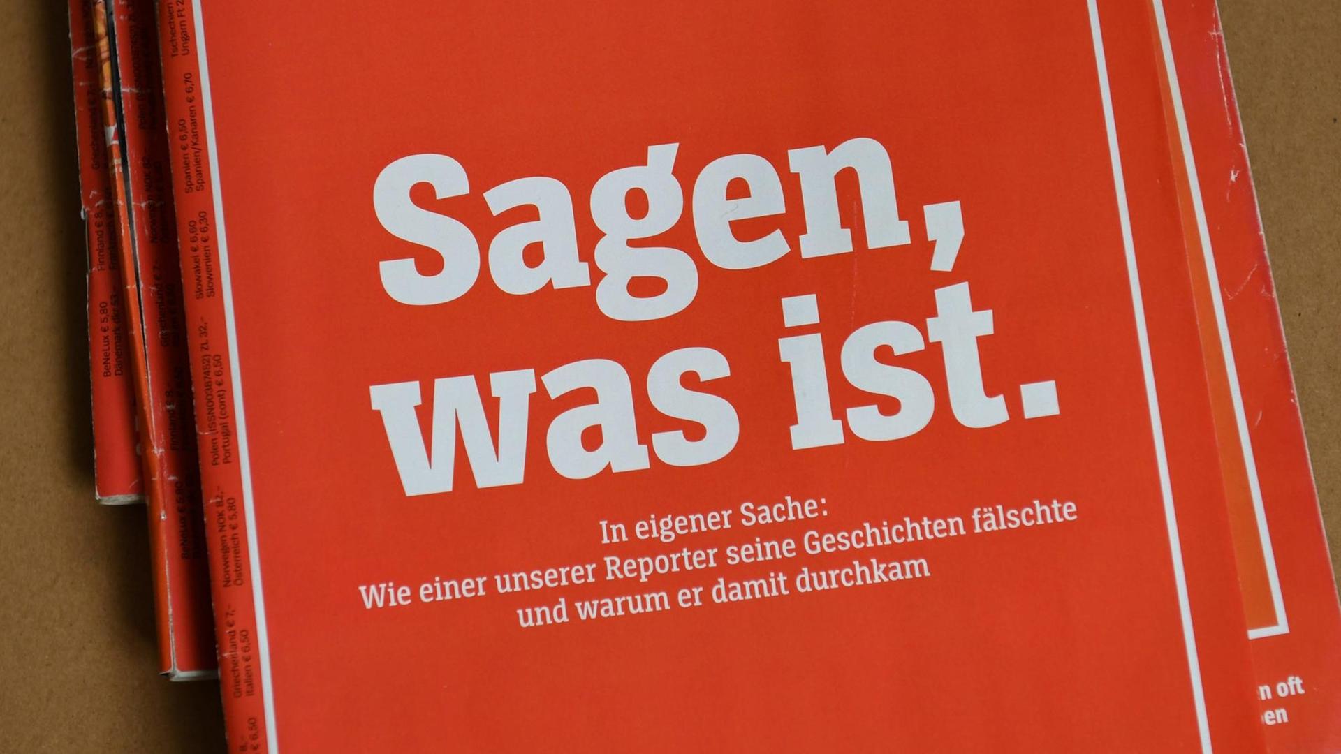 Titel des Nachrichtenmagazins "Der Spiegel": "Sagen, was ist" auf der Ausgabe Nr. 52, vom 22.12.2018 - in Bezugnahme auf den Wahlspruch des "Spiegel"-Gründers Rudolf Augstein: "Sagen, was ist". Titel des Nachrichtenmagazins "Der Spiegel": "Sagen, was ist" auf der Ausgabe Nr. 52, vom 22.12.2018 - in Bezugnahme auf den Wahlspruch des "Spiegel"-Gründers Rudolf Augstein: "Sagen, was ist".