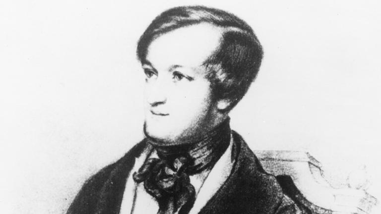Der Komponist Richard Wagner, Foto eines Gemäldes von 1843 Der Komponist Richard Wagner, Foto eines Gemäldes von 1843
