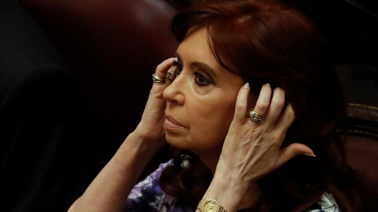 Die ehemalige argentinische Präsidentin Cristina Fernández de Kirchner bei einer Sitzung des Senats im November 2018