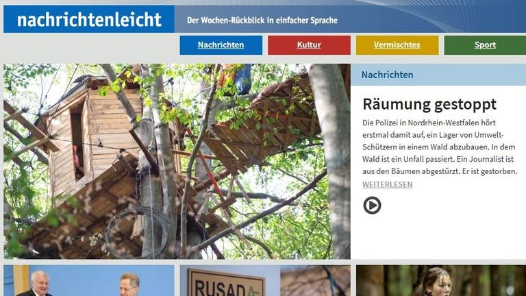 Eine Ausgabe des Internetangebots "Nachrichtenleicht" vom Deutschlandfunk. Eine Ausgabe des Internetangebots "Nachrichtenleicht" vom Deutschlandfunk.