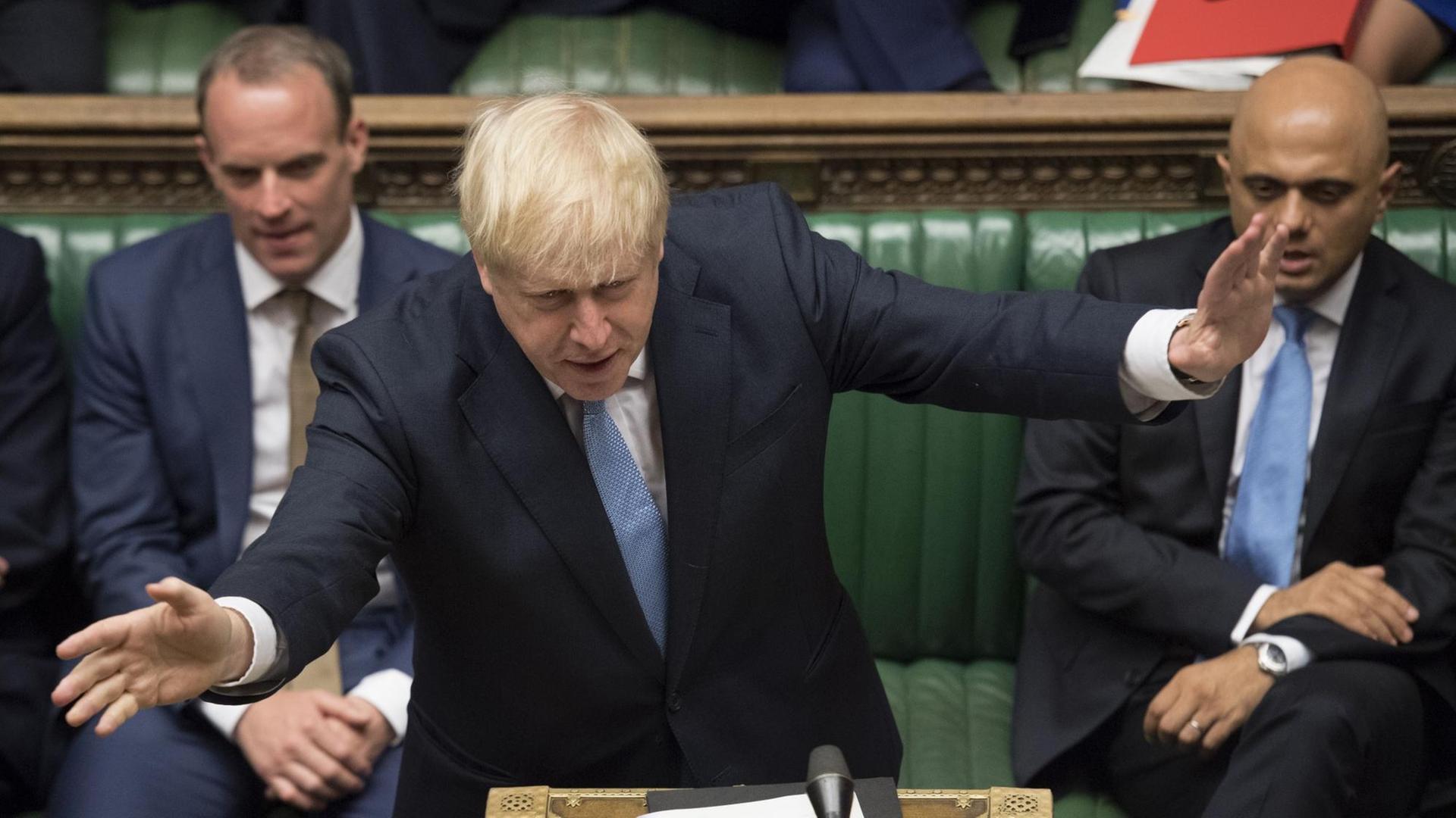 Der britische Premierminister Boris Johnson im Unterhaus Der britische Premierminister Boris Johnson im Unterhaus
