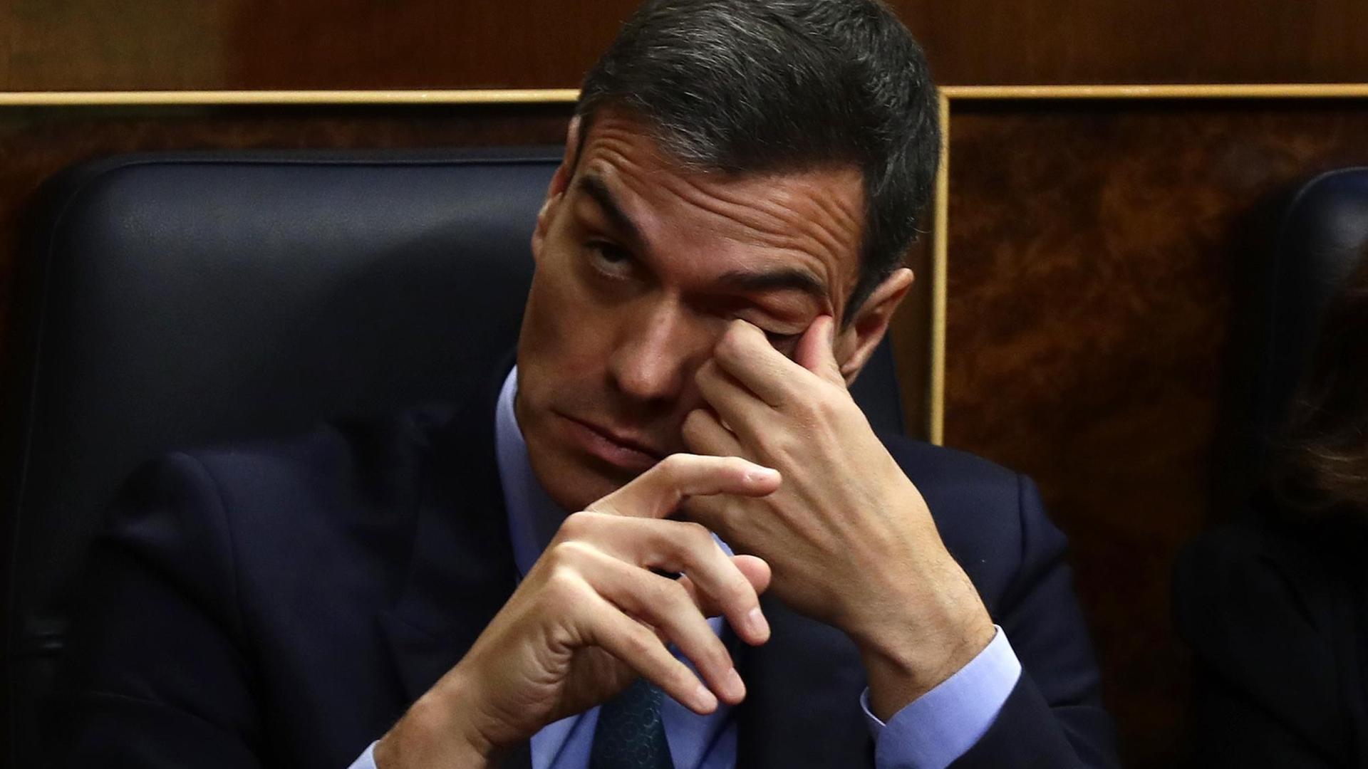 Pedro Sánchez im Parlament Pedro Sánchez im Parlament