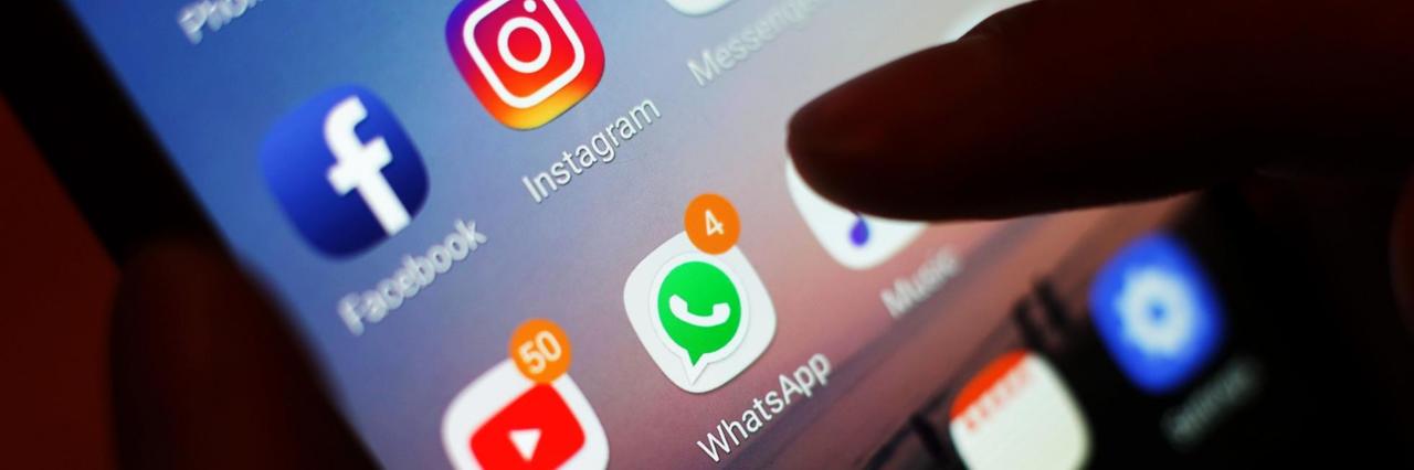 Apps von sozialen Medien auf einem Smartphone Apps von sozialen Medien auf einem Smartphone