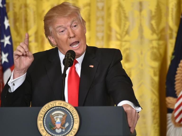 US-Präsident Donald Trump während einer Pressekonferenz im Weißen Haus.