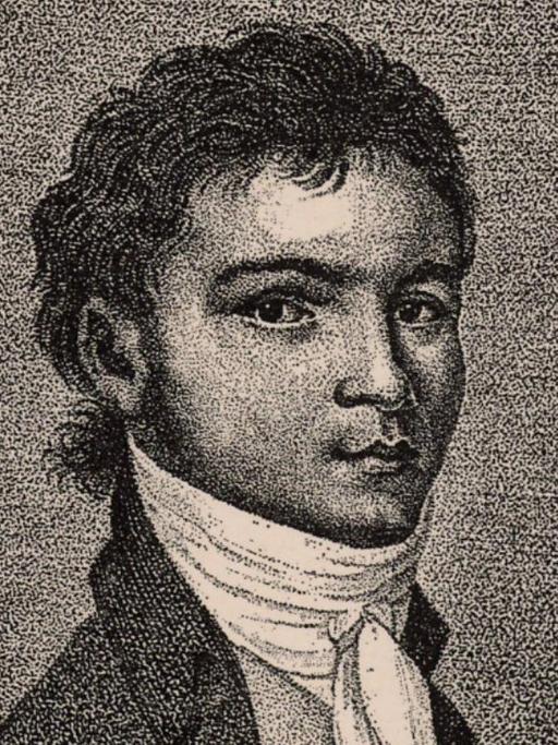 Zeitgenössischer Stich des 31 Jahre alten Ludwig van Beethoven (1770-1827)
