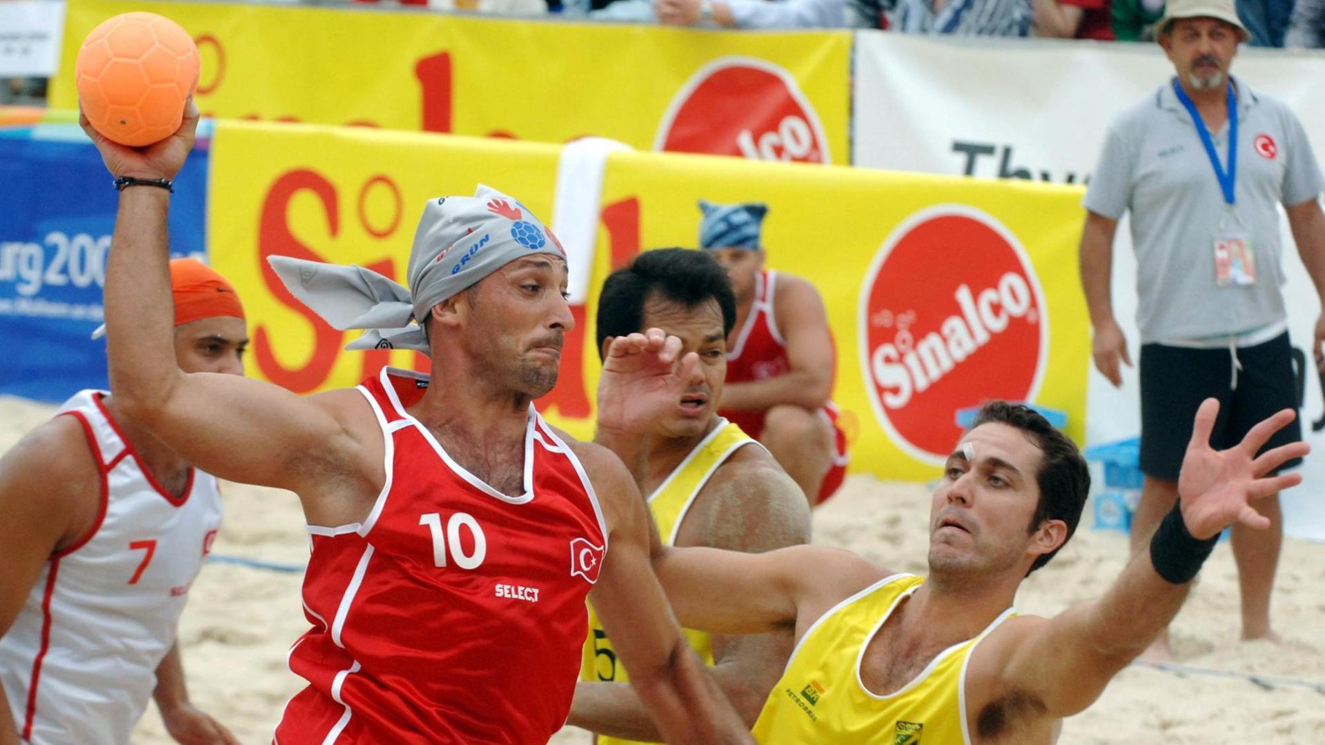 Ein Spiel bei den World Games im Beachhandball. Ein Spiel bei den World Games im Beachhandball.