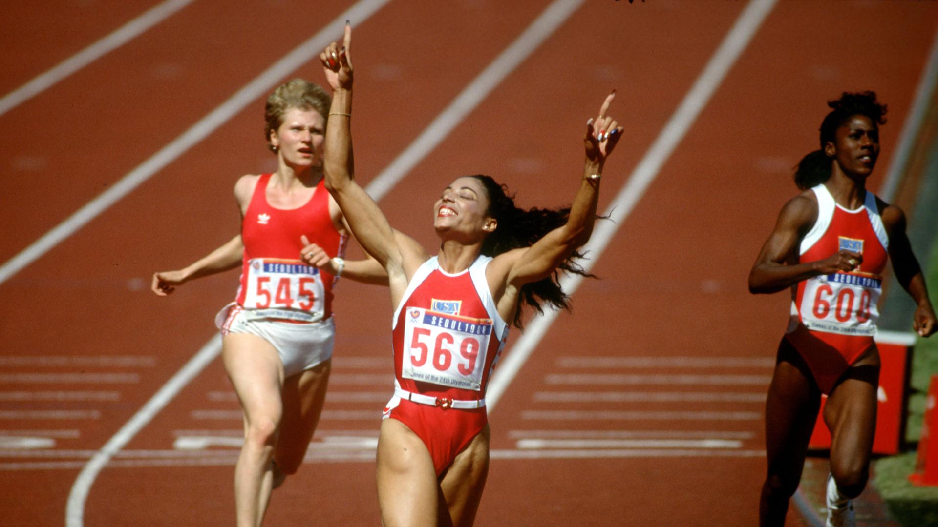 Florence Griffith, US-Sprinterin, Olympiade Seoul 1988 Florence Griffith, US-Sprinterin, Olympiade Seoul 1988