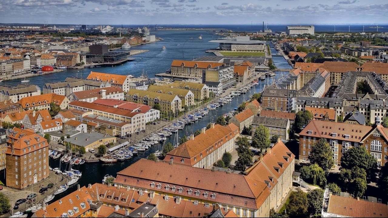Blick auf den Hafen von Kopenhagen Blick auf den Hafen von Kopenhagen