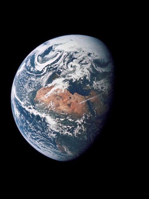 Die Erde aus dem Weltraum gesehen.