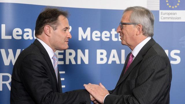 Fabrice Leggeri, Chef der Grenzschutzagentur Frontex, mit EU-Kommissionspräsident Jean-Claude Juncker