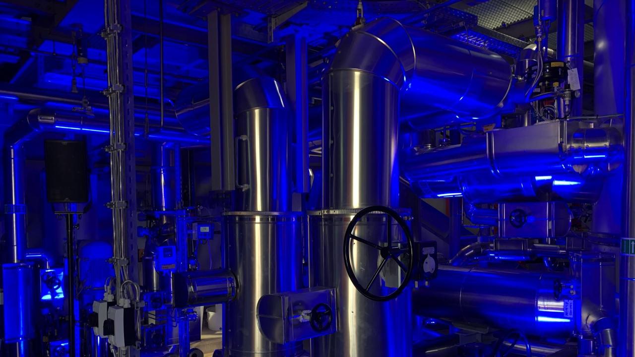 Blick ins Innere der Power-to-Steam-Anlage bei Auribis Blick ins Innere der Power-to-Steam-Anlage bei Auribis