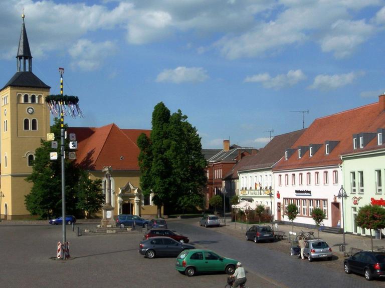 Blick auf den Marktplatz in Jessen (Sachsen-Anhalt)
