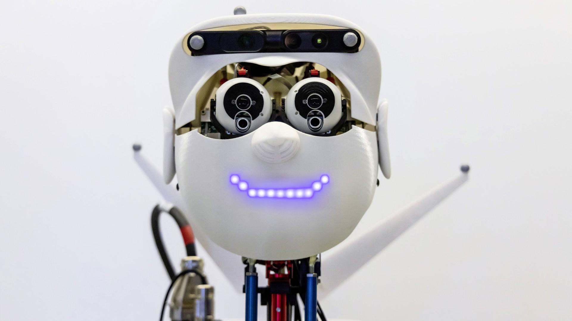 Der Roboter Apollo am Max-Planck-Institut für Intelligente Systeme: Apple, Facebook und Google Paroli bieten Der Roboter Apollo am Max-Planck-Institut für Intelligente Systeme: Apple, Facebook und Google Paroli bieten
