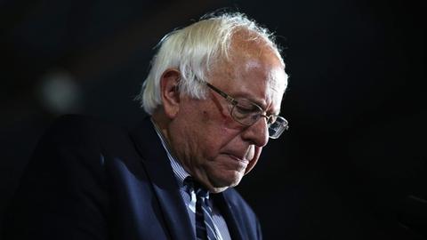Der Kandidat der Demokraten Bernie Sanders bei den US-Vorwahlen in Santa Monica / Kalifornien.