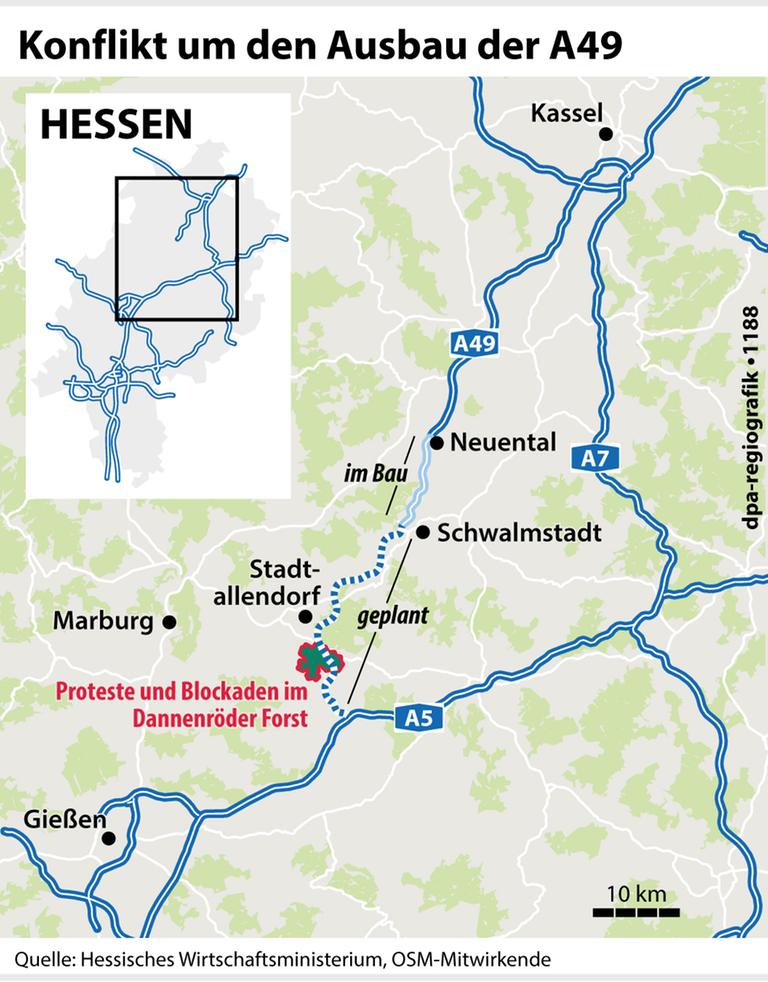 Ausbau der A49 in Hessen