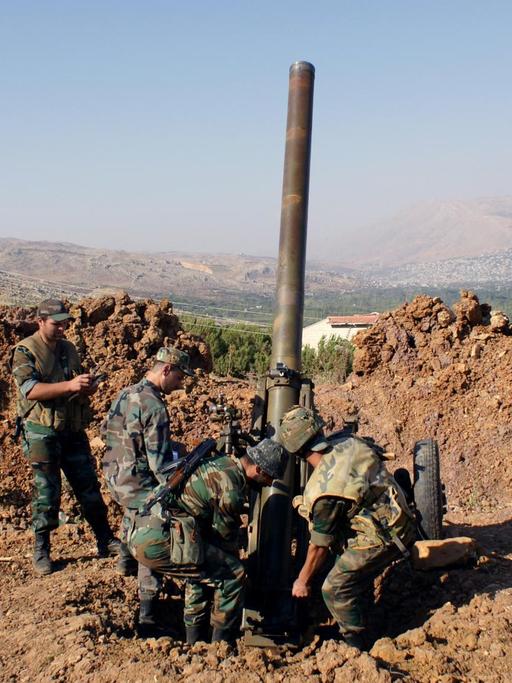 Syrische Truppen beziehen Stellung