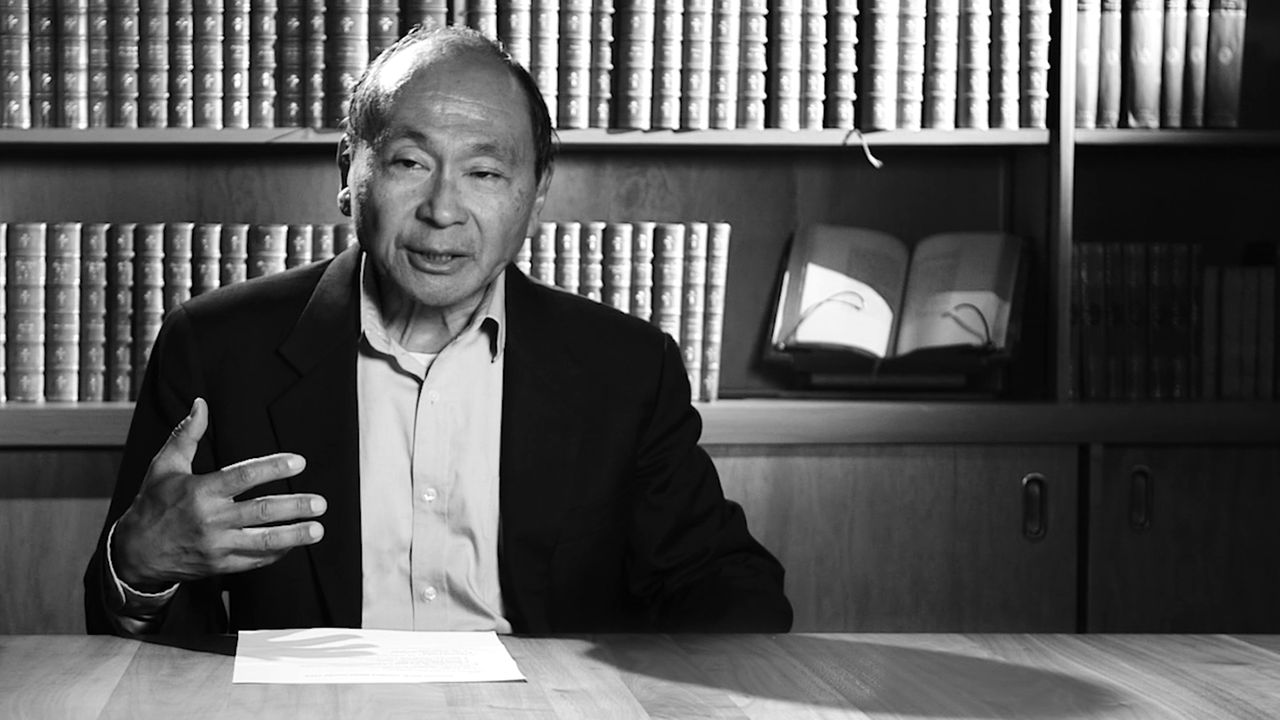 Francis Fukuyama bei seiner Rede zum Auftakt der Vortragsreihe "55 Voices for Democracy"