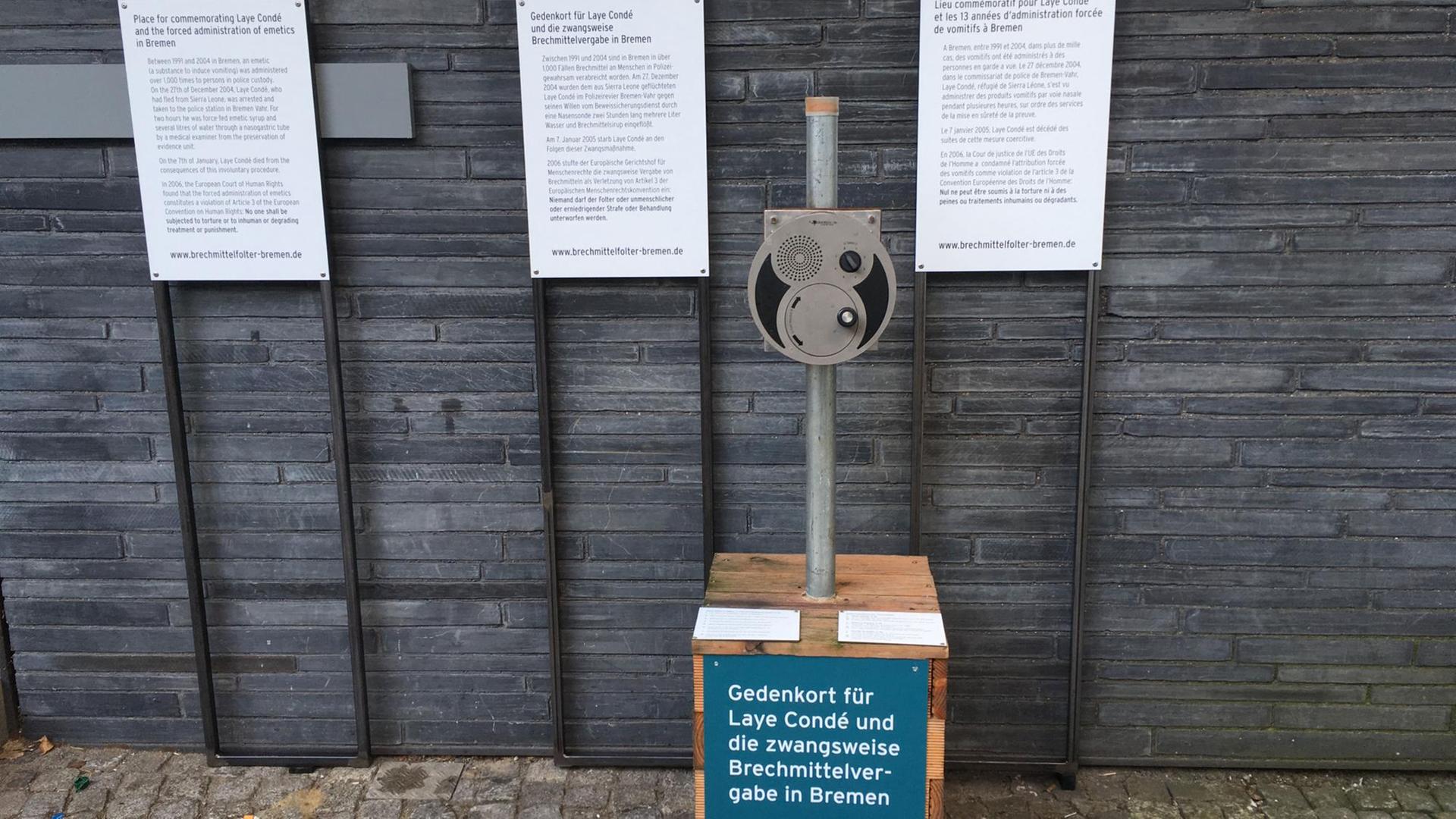 Gedenkort für Laye-Alama Condé in Bremen Gedenkort für Laye-Alama Condé in Bremen