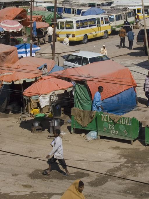Marktstände in Hargeisa - der Hauptstadt von Somaliland. 
