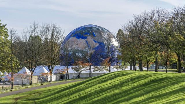 Das COP 23 Gelände der UN-Klimakonferenz 2017 im ehemaligen Regierungsviertel.