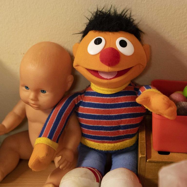 Im Krankenhaus (Symbolbild), Ernie von Ernie und Bert und eine Puppe