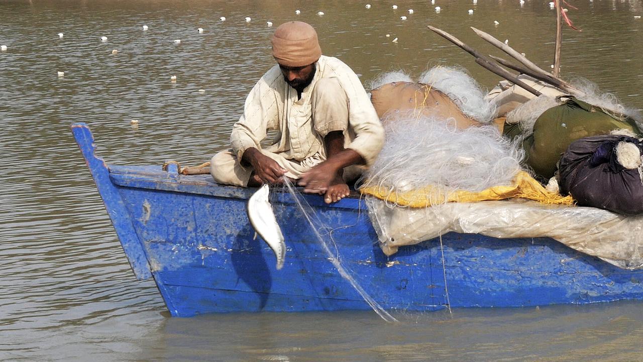Mustafa Gaadi ist Fischer im Punjab. Mustafa Gaadi ist Fischer im Punjab.