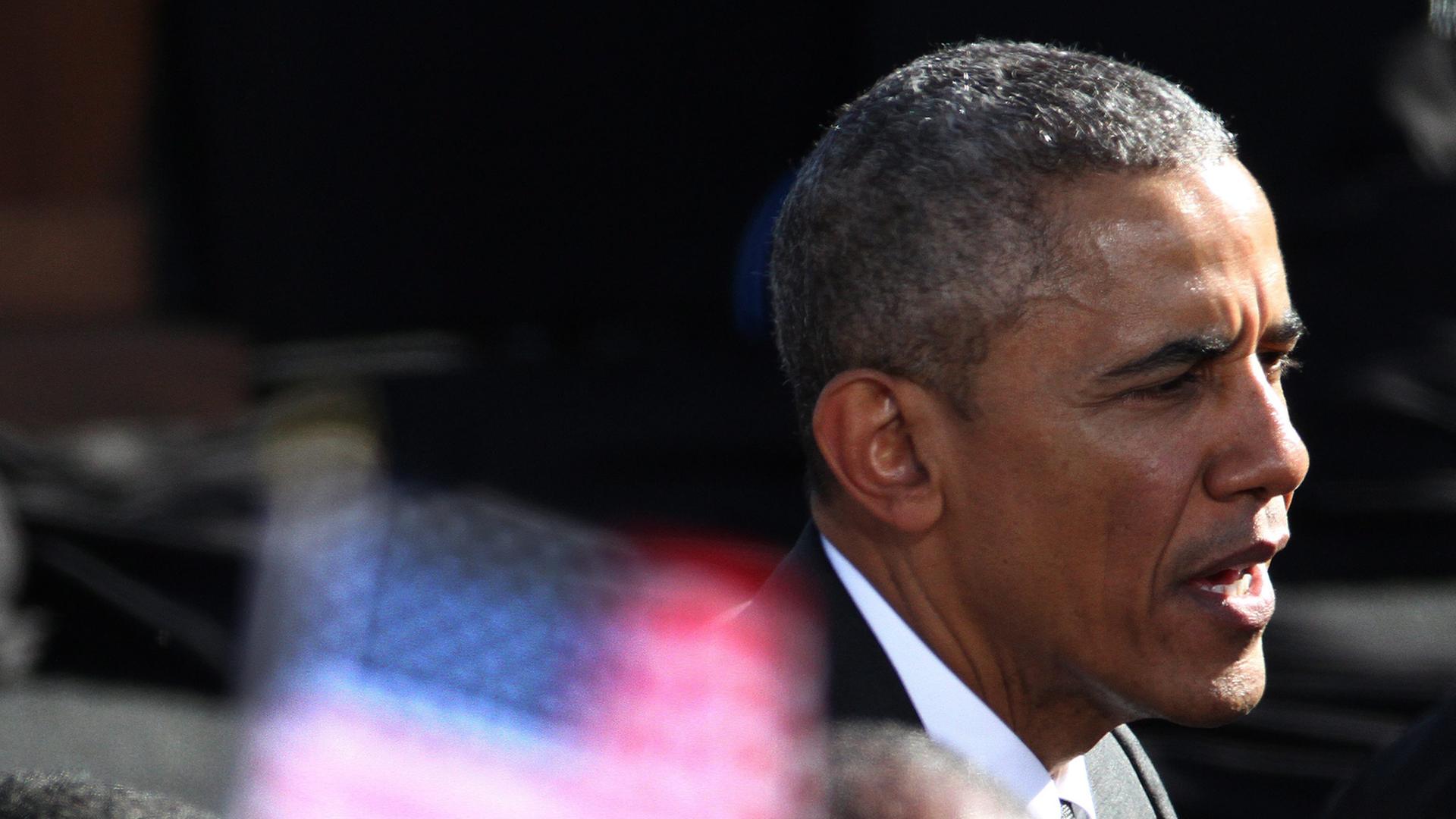 Obama bei seiner Rede zum 50. Jahrestages des brutal niedergeschlagenen Protestmarsches in Selma Obama bei seiner Rede zum 50. Jahrestages des brutal niedergeschlagenen Protestmarsches in Selma
