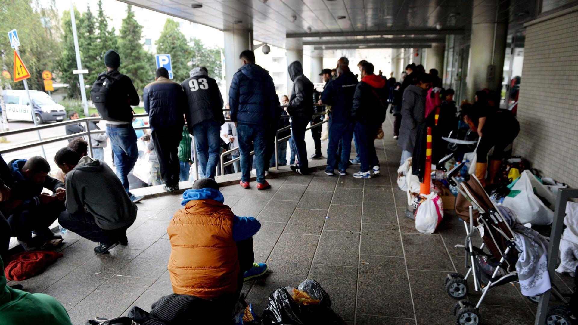 Flüchtlinge in Helsinki, Finnland Flüchtlinge in Helsinki, Finnland
