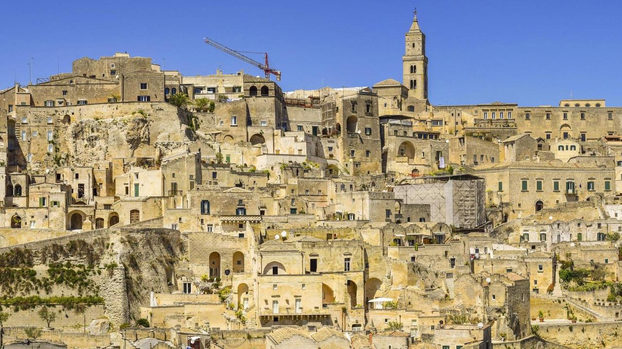 Blick auf das Viertel Sassi von Matera Blick auf das Viertel Sassi von Matera