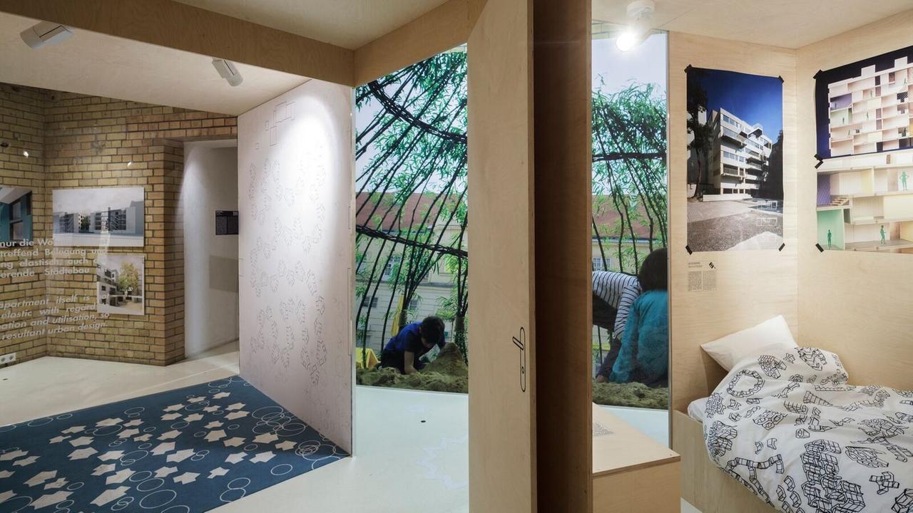 Ausstellungsansicht, "Willst du wirklich wohnen wie deine Mutter?" im Architekturforum Berlin, PPAG architects, 2017 Ausstellungsansicht, "Willst du wirklich wohnen wie deine Mutter?" im Architekturforum Berlin, PPAG architects, 2017