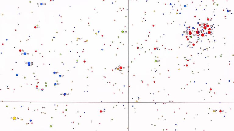 "Partitur" des Kosmos: Ausschnitt aus dem Atlas Eclipticalis "Partitur" des Kosmos: Ausschnitt aus dem Atlas Eclipticalis