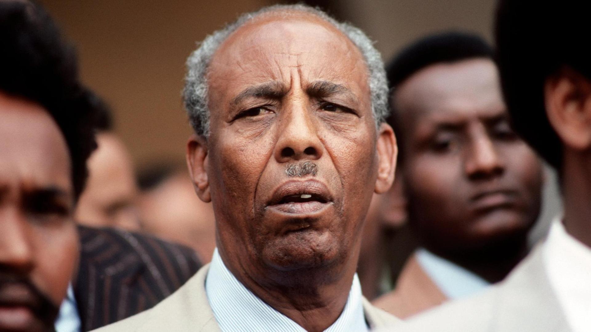 Der somalische Präsident Siad Barre während der Islamischen Weltkonferenz im Januar 1981 in Riad Der somalische Präsident Siad Barre während der Islamischen Weltkonferenz im Januar 1981 in Riad