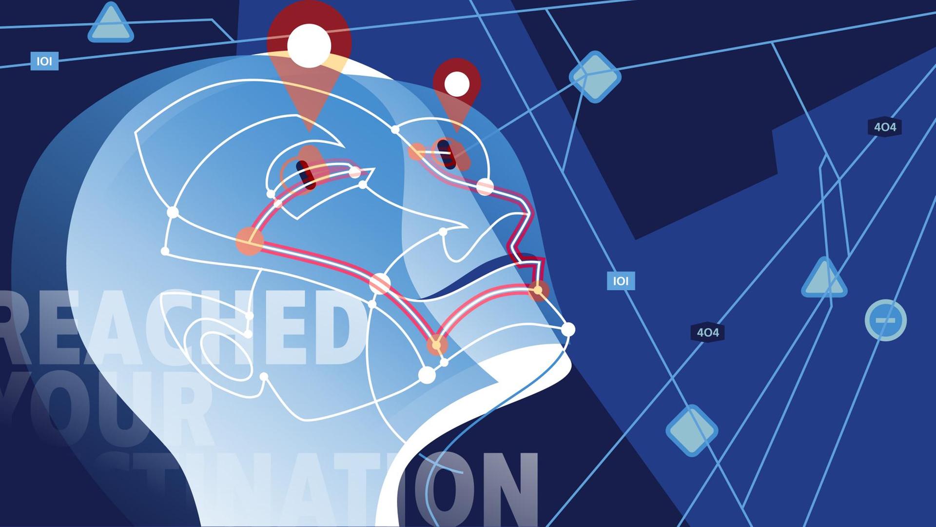 Mesh-Up-Grafik, die Deutschlandfunk-Sendereihe "Algorithmen im Alltag" porträtiert elektronische Entscheidungshelfer, die unser Leben lenken Mesh-Up-Grafik, die Deutschlandfunk-Sendereihe "Algorithmen im Alltag" porträtiert elektronische Entscheidungshelfer, die unser Leben lenken