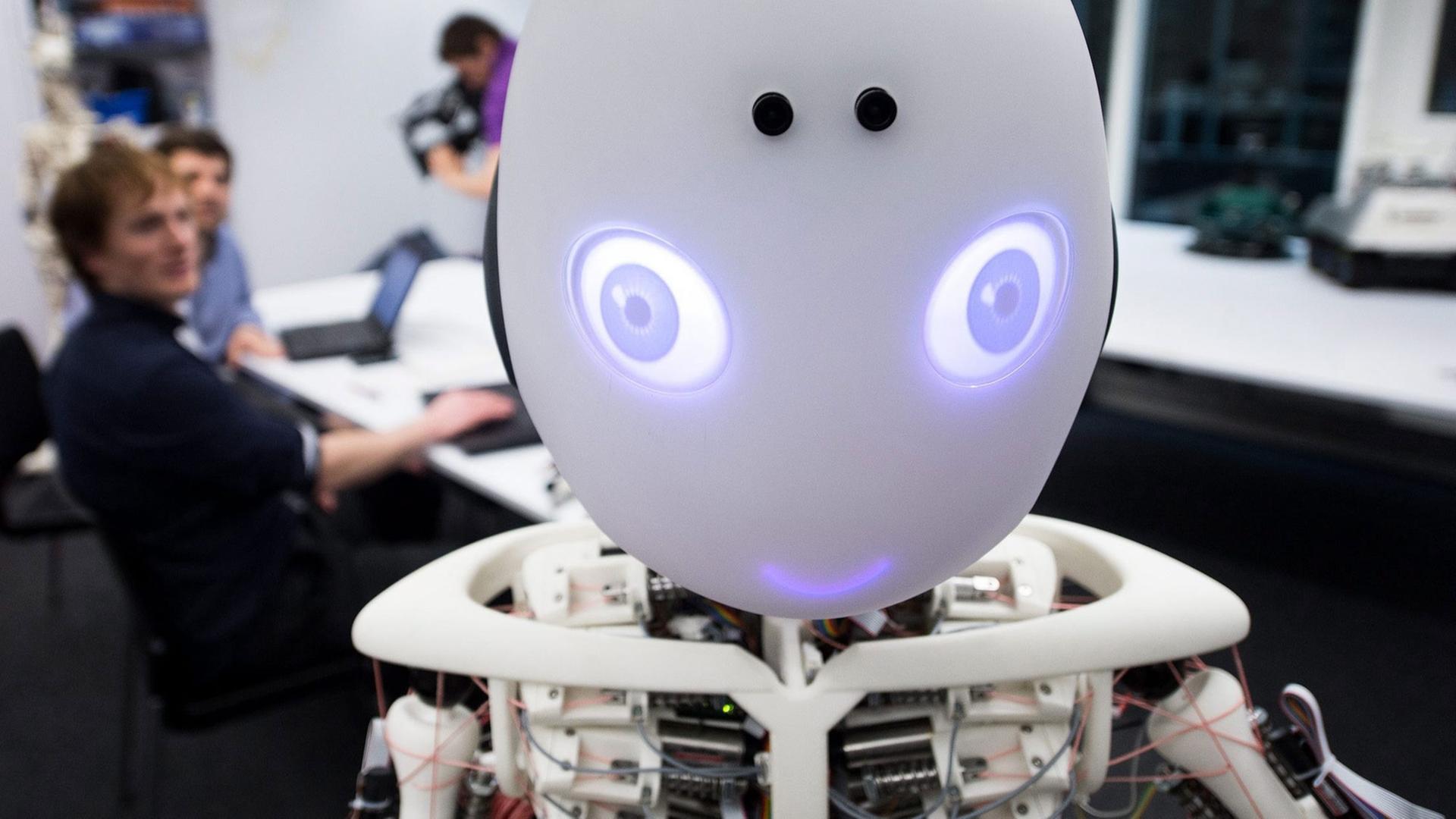 ROBOY, the robot developed by the Artificial Intelligence Laboratory of the University of Zurich, is presented to the media in Zurich, Switzerland, 27 February 2013. Technical know-how from over 15 project partners from industry and scientific research helped to build the robot during the last nine months. Thanks to 'Brain Technology' ROBOY can reply intelligently to questions. ROBOY, the robot developed by the Artificial Intelligence Laboratory of the University of Zurich, is presented to the media in Zurich, Switzerland, 27 February 2013. Technical know-how from over 15 project partners from industry and scientific research helped to build the robot during the last nine months. Thanks to 'Brain Technology' ROBOY can reply intelligently to questions.
