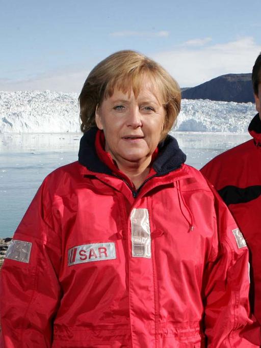 Bundeskanzlerin Angela Merkel und Sigmar Gabriel, damals Bundesumweltminister, 2007 in Grönland