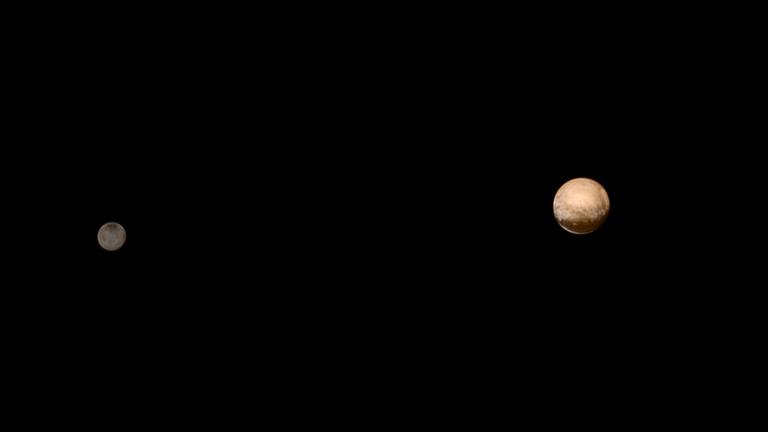 Pluto und Charon vor einigen Tagen