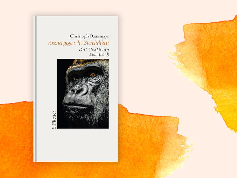 Das Cover ist hellgrau, darauf ist neben Autor und Titel das Porträt eines Affen zu sehen.