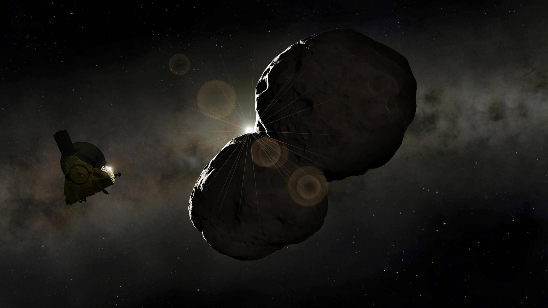 Künstlerische Darstellung von Ultima Thule Künstlerische Darstellung von Ultima Thule